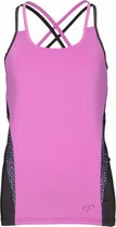 Papillon Sporttop Spaghettibandjes Polyester Roze/zwart Mt L