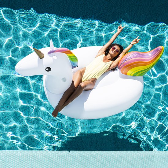 Swim Essentials | Witte Dier Opblaas Eenhoorn XXL