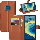 Nokia XR20 Hoesje - MobyDefend Kunstleren Wallet Book Case - Bruin - GSM Hoesje - Telefoonhoesje Geschikt Voor: Nokia XR20