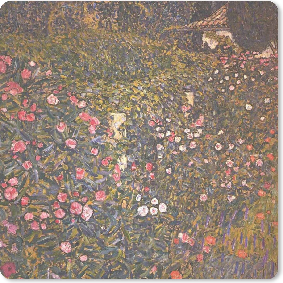 Muismat 20x20 cm - Mousepad Italiaans tuinbouwlandschap - Gustav Klimt - Muismatten
