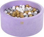 Ballenbak VELVET Violet - 90x40 incl. 300 ballen - Goud, Wit, Grijs