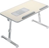 Verstelbare - computertafel - ergonomische - Laptopbureau - voor bed - Woonkamer - lichtgrijs
