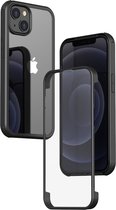 Valenta - Bumper Hoesje - Full Cover - iPhone 13 Mini - Tempered Glass - Zwart