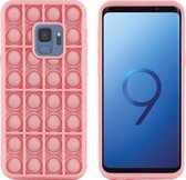 iMoshion Pop It Fidget Toy - Pop It hoesje voor de Samsung Galaxy S9 - Roze