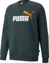 Puma Essentials+ 2 Big Logo Crew Sweater Wit Heren - Maat M