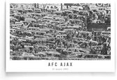 Walljar - Poster Ajax - Voetbalteam - Amsterdam - Eredivisie - Zwart wit - AFC Ajax supporters '82 - 80 x 120 cm - Zwart wit poster