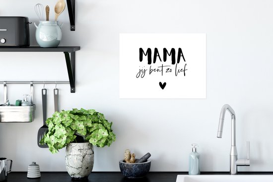 Poster Proverbes - Maman tu es si douce - Citations - Mère - 40x30 cm - Cadeau Vaderdag - Cadeau - Cadeau pour lui - Astuce - Hommes