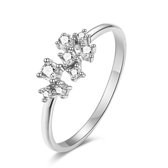 Twice As Nice Ring in zilver, 8 zirkonia  58