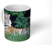 Mok - Koffiemok - Tijger - Gras - Groen - Mokken - 350 ML - Beker - Koffiemokken - Theemok
