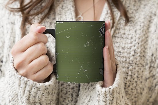Magic Mug - Photo Warm Mug - Vintage - Army - Amérique - 350 ML - Sinterklaas Gift - Noël Presents - Shoes Presents - Handout Presents