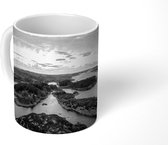 Mok - Noordzee eilanden zwart-wit foto - 350 ML - Beker