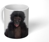 Mok - Koffiemok - Kind - Aap - Chimpansee - Baby dieren - Jongens - Meiden - Mokken - 350 ML - Beker - Koffiemokken - Theemok
