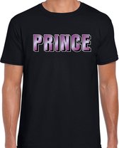Prince muziek cadeau t-shirt zwart heren -  purple fan shirt - verjaardag / cadeau t-shirt S
