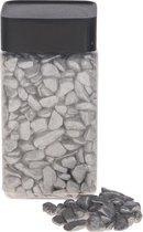 Decoratie/hobby stenen zilver 600 gram - Home deco woonaccessoires - Knutsel materialen