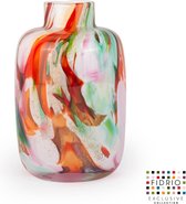 Design vaas Toronto - Fidrio MIXED COLOURS - glas, mondgeblazen - hoogte 12,5 cm