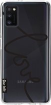Casetastic Samsung Galaxy A41 (2020) Hoesje - Softcover Hoesje met Design - Written Love Black Print