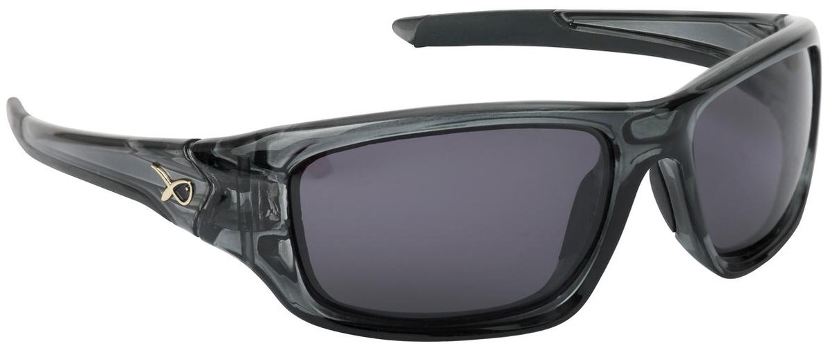 Matrix Glasses - Trans Black Wraps /Grey Lense - Zonnebril