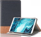 Cross Texture Horizontal Flip Leather Case met houder & kaartsleuven & portemonnee voor Huawei MediaPad M6 8.4 2019 (donkerblauw)