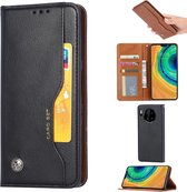 Voor Huawei Mate 30 Pro Knead Skin Texture Horizontaal Flip Leather Case met Fotolijst & Holder & Card Slots & Wallet (Zwart)