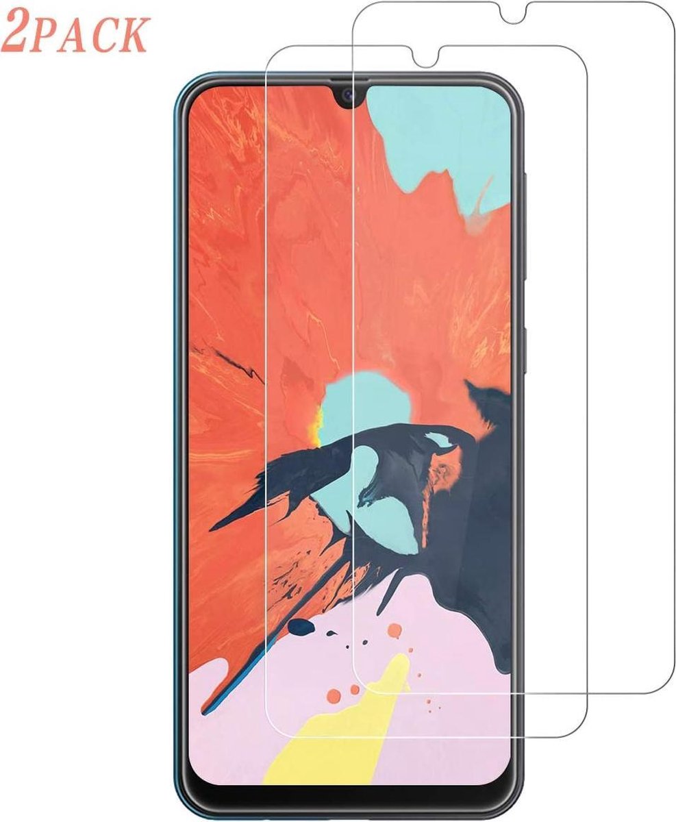 2x Screenprotector Tempered Glass Glazen Gehard Screen Protector 2.5D 9H (0.3mm) - Glasplaatje Geschikt voor: Samsung Galaxy A41 [2-Pack] Tempered Glas Screenprotector