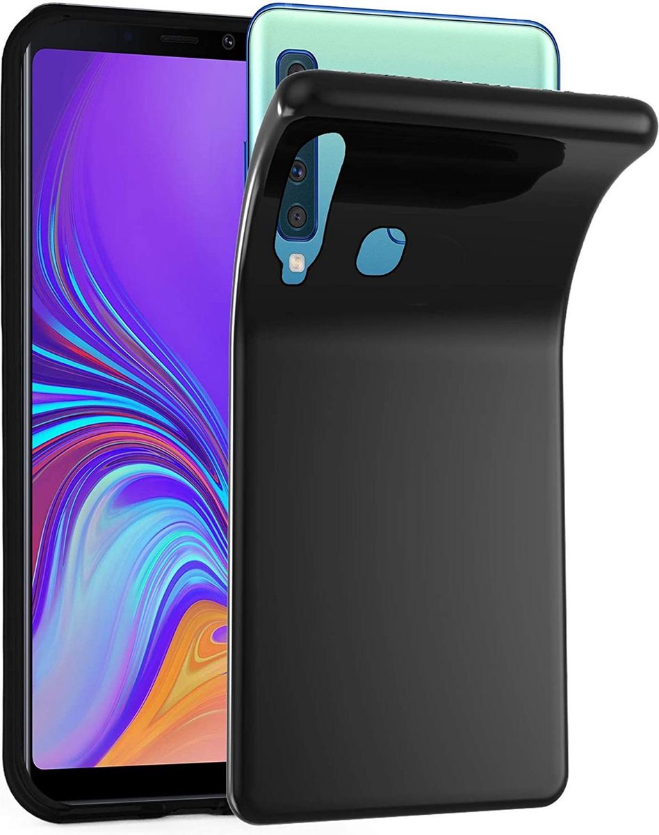 Soft Backcover Hoesje Geschikt voor: Samsung Galaxy A9 2018 - Silicone - Zwart