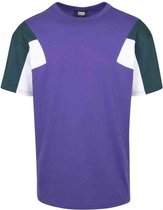 Urban Classics Heren Tshirt -XL- 3-Tone Paars/Blauw