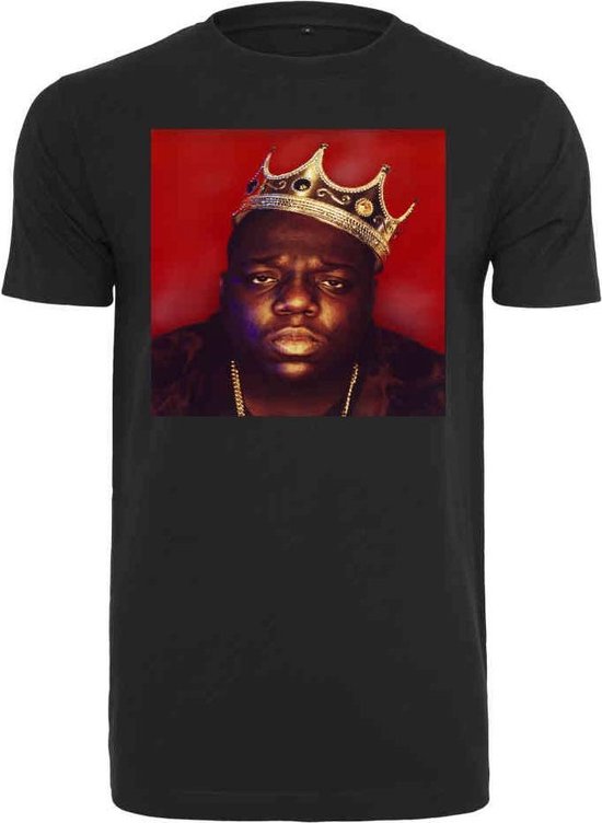Merchcode - Notorious Big Crown Heren T-shirt - L - Zwart