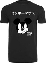 Merchcode Mickey Mouse - Mickey Japanese Heren T-shirt - 5XL - Zwart