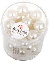70 pcs perles de verre blanc perle / nacre 10 mm - Perles de perles matériel de loisirs