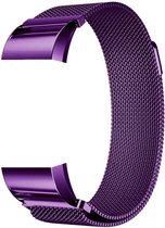 SmartphoneClip® Milanees Paars Bandje geschikt voor Fitbit Charge 2