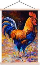 Sweet Living Poster - Kleurrijke Haan - 90 X 60 Cm - Multicolor