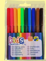 Viltstiften - 10 Stuks - Kids Creative