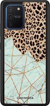 Samsung S10 Lite hoesje - Luipaard marmer mint | Samsung Galaxy S10 Lite case | Hardcase backcover zwart