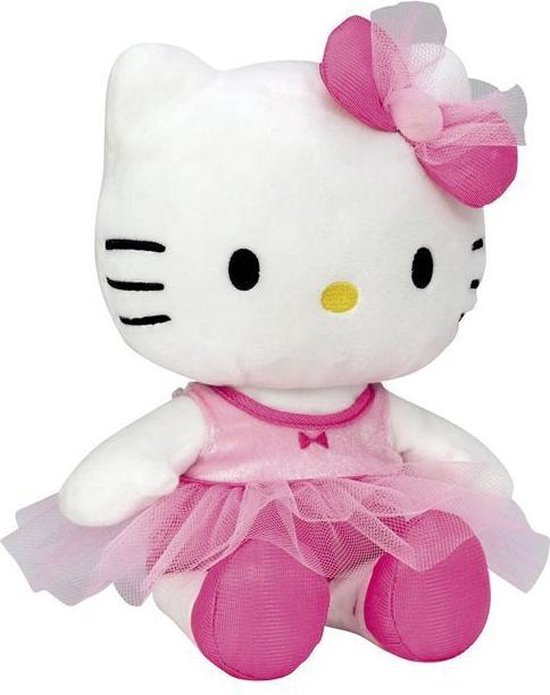 Hello Kitty Ballerina - Knuffel - 27 cm - Roze | bol.com