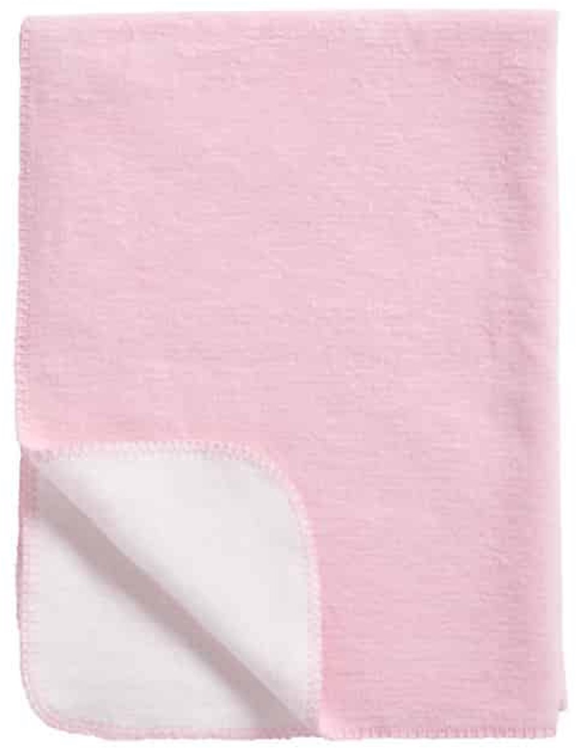 Meyco Double Face wiegdeken - 75x100 cm - Lichtroze/Wit