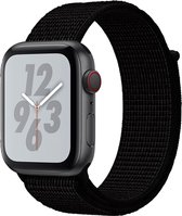 Shop4 - Bandje voor Apple Watch 4 40mm - Nylon Zwart
