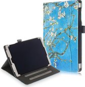 Tablet Hoes geschikt voor Samsung Galaxy Tab A 10.1 (2019) - Wallet Book Case - Witte Bloesem