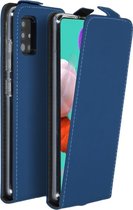 Accezz Hoesje Geschikt voor Samsung Galaxy A51 Hoesje Met Pasjeshouder - Accezz Flipcase - Blauw