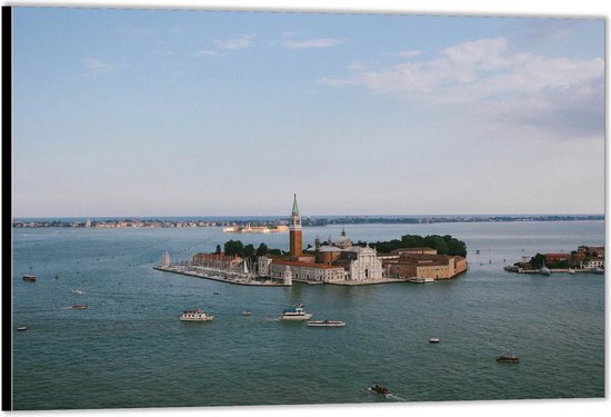 Dibond –San Giorgio Maggiore Kerk - Venetië– 150x100 Foto op Aluminium (Met Ophangsysteem)