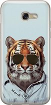 Samsung A5 2017 hoesje siliconen - Tijger wild | Samsung Galaxy A5 2017 case | blauw | TPU backcover transparant