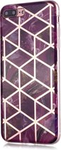 iPhone 8 Plus / 7 Plus Hoesje - Marble Design - Violet