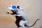 BANKSY 3D Rat Canvas Print