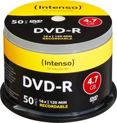 Intenso DVD-R 4,7 GB 16x Snelheid - 50st Gebaksdoos