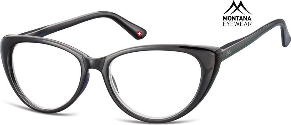 Montana Eyewear MR64 Leesbril vlindermontuur +3.50 - Zwart