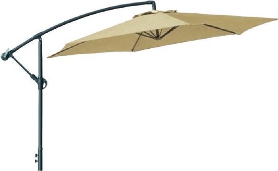 Vrijhangende Zwevende Parasol - Champagne - 300x300 | bol.com