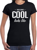 This is what  Cool looks like fun tekst t-shirt zwart dames XL