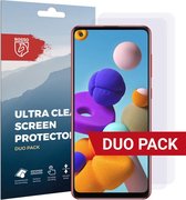 Rosso Screen Protector Ultra Clear Duo Pack Geschikt voor Samsung Galaxy A21s | TPU Folie | Case Friendly | 2 Stuks