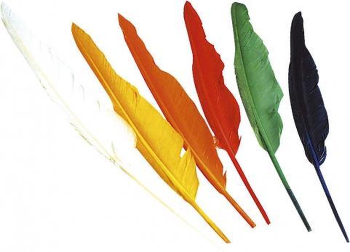 36x stuks Indianen veren gekleurd 25-30 cm - Verkleed accessoires/hobby  artikelen | bol.com