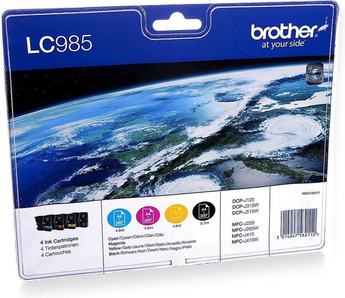 Brother LC-985VALBP - Inktcartridge  / Zwart / Geel / Cyaan / Magenta