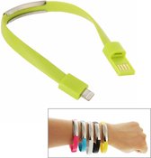 Let op type!! Wearable Bracelet Sync Data Charging Cable   For iPhone 6 & iPhone 5S & iPhone 5C &iPhone 5  Length: 24cm(Green)